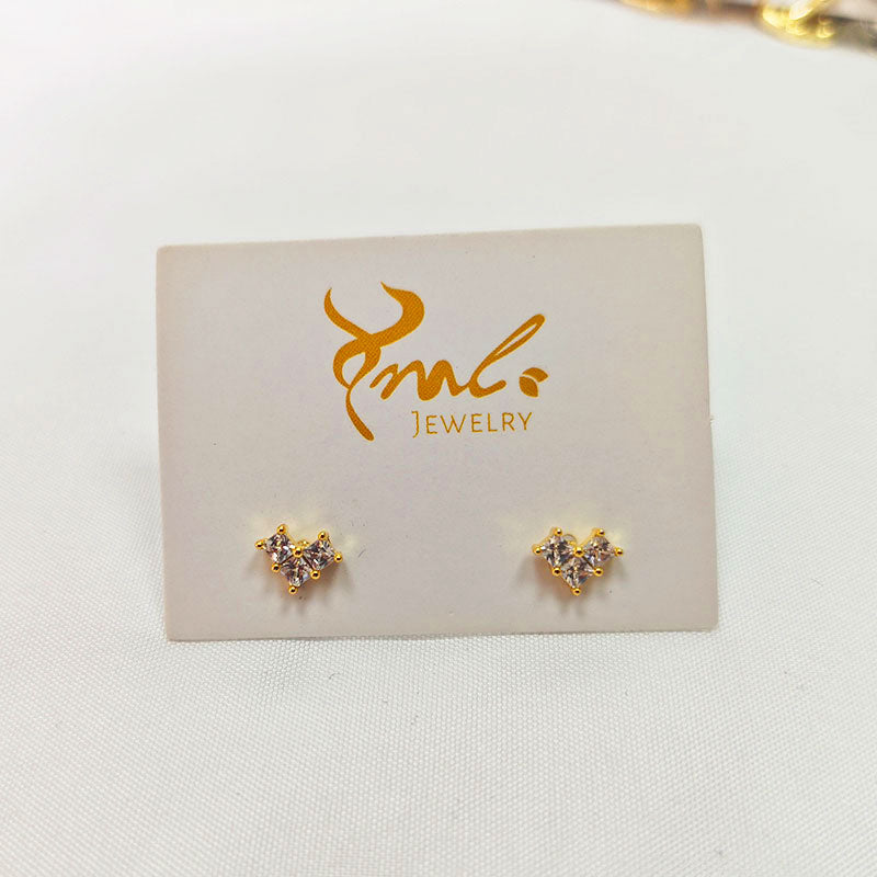 Sparkling Cluster Stud Earrings - 18K Gold Plated with 5A Zirconia Stones