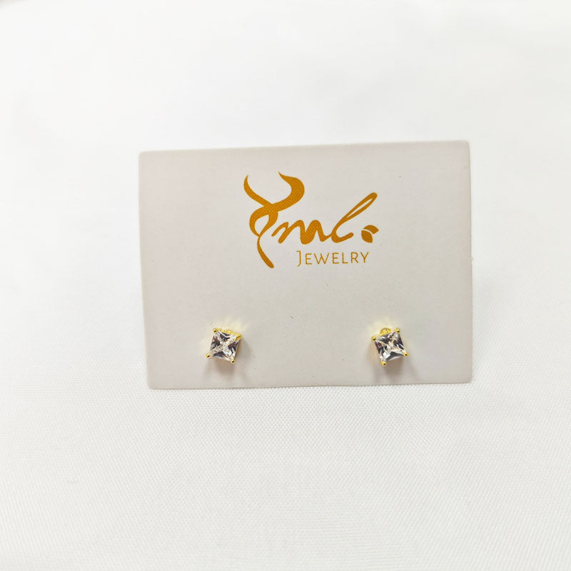 Thick 18K Gold Plated Star Zirconia Stud Earrings - Celestial Luxury Collection