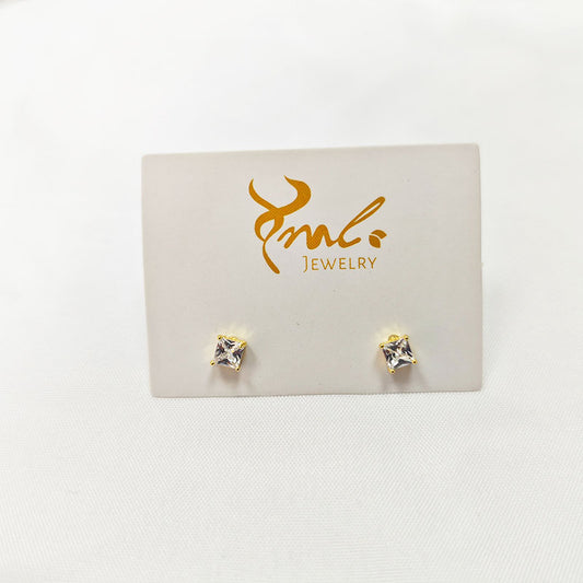 Thick 18K Gold Plated Star Zirconia Stud Earrings - Celestial Luxury Collection