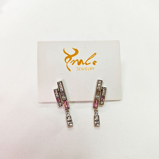 ✨ S925 Silver Plated Geometric Drop Earrings - Luxury 5A Zirconia Multi-Layer Statement Jewelry